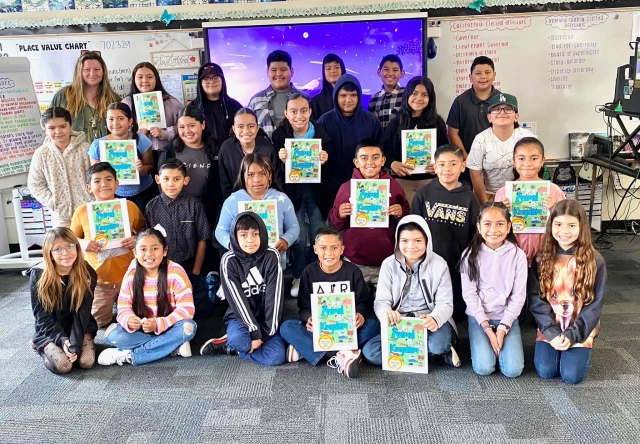 Students in Mrs. Appleford’s 4th grade class at San Cayetano Elementary have become published authors. Each student contributed to the book by researching, writing about, and illustrating their favorite animal. Favorite animals included snakes, lions, hedgehogs, kangaroos, cheetahs, ferrets, gorillas, and many more. Mrs. Appleford worked with a sponsor to help get the hardcover book printed and published.