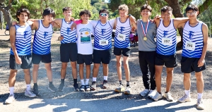 Above is the Flashes Cross Country Boys team which competed last Saturday (l-r): Luis Roque, Prince Kamradt, Diego Vega, Jordan Hernandez, Ricardo Quilo, Nikolias Cerda, Damian Santa Rosa, Alfredo Bacilio, and Christopher Torres. Photo credit Anthony Chavez.