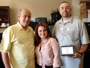 Mr. Melgoza Theresa Robledo/VP SI of Fillmore and Hugo Torres from Vallarta Restaurant in Fillmore.
