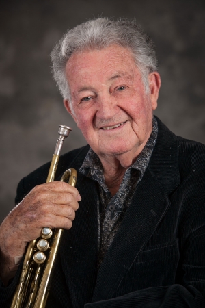 Elmer Ramsey and his trumpet. Photo credit: Brian Stethem/CLU