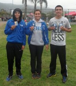 (l-r) Anthony Rivas, Kayla Grove and Carlos Briceno