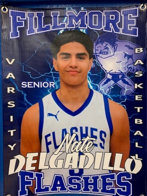 Congratulations to Fillmore High senior Nate Delgadillo! Nate broke a Fillmore High single game record for rebounds with 21, 8 offensive, 13 defensive in Thursday night’s game against Hueneme High School. Photo credit FHS Boys Basketball Coach Mark
Blankenship.