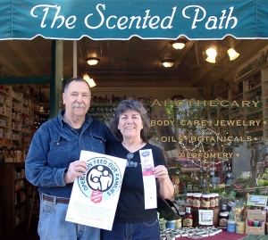Bill Faith and Janine Rees, owners of The Scented Path.