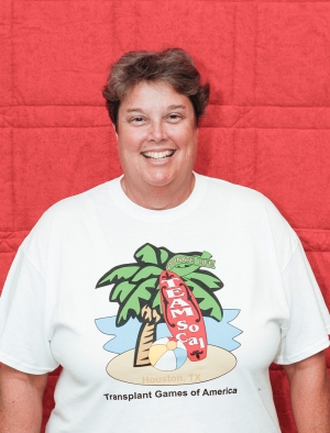 Marjie Bartels, transplant recipient, participated in the 2014 Transplant Games of America.