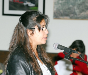 Former councilmember Cecilia Cuevas spoke at Tuesday night’s council meeting.