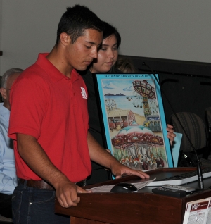 This year’s Ventura County Fair Poster was presented to Council by Ashley Ruiz and Luke Sylvester from Santa Paula, and Chloe Richardson and Hannah Wishart-Saviers from Fillmore.