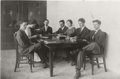 Above is the Fillmore Unified High School (FUHS) Faculty, c. 1942. Edith is seated at the table on the right; she was a teacher for more than 20 years. Photo credit Fillmore Historical Museum. 