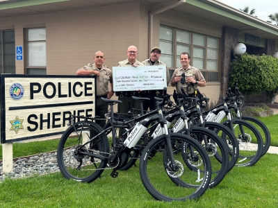 On April 25th the Fillmore Police Department received approval from Fillmore City Council for the purchase of four E-Bikes. After the city council meeting, a community member donated $4,000 to the Department which allowed them to purchase a 5th E-Bike. Photos courtesy Fillmore Police Department. 
