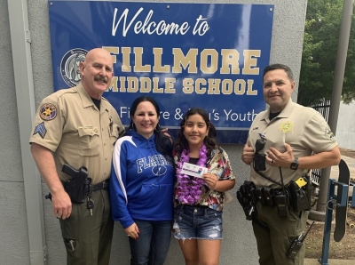Fillmore Middle School (inset) who have exhibited exemplary behavior. Congratulations to all students who received an award, and continue the great work! Courtesy https://www.instagram.com/fillmorepd/. 
