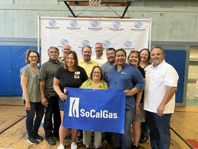 On Wednesday, August 2nd, 2023, the B & G Club of Greater Oxnard and Port Hueneme (BGCOP), and Food Share of Ventura County, recently accepted a $110,000 donation from SoCalGas. The donation will provide over 400 number of families in need with grocery store gift cards and healthy food boxes. This year they were able to provide 100 of the youth with backpacks and $25 grocery cards to the Fillmore Club. Above, B & G Club of Santa Clara Valley Board of Directors: Caitlin Barringer, Program Manager for Food Share, Jan Marholin, CEO of BGCSCV, and Maria Ventura, Senior Public Affairs Manager for SoCalGas. Photos courtesy Boys & Girls Club of Greater Oxnard and Port Hueneme. 