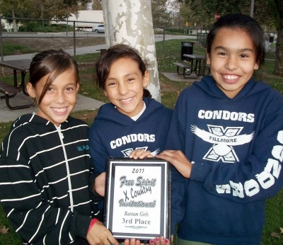 Pictured (l-r) Bantam Girls: Naveah Walla, Carissa Rodriguez, and Daisy Martinez.