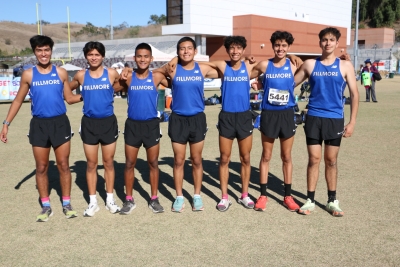 Above is the Flashes Cross Country Boys Varsity at CIF Prelims at Mt. San Antonio College this past weekend. Pictured (l-r) are Diego Ramirez, Omar Heredia, Eduardo Vigil, Martin Manzo, Angel Laureano, Angel Garcia, and Vicente Lopez. Photo credit Coach Anthony Chavez.