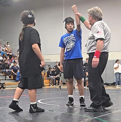 Pictured is FMS Bulldog Bryan Manzo after defeating a Ventura High opponent. Photo credit Coach Michael Torres.