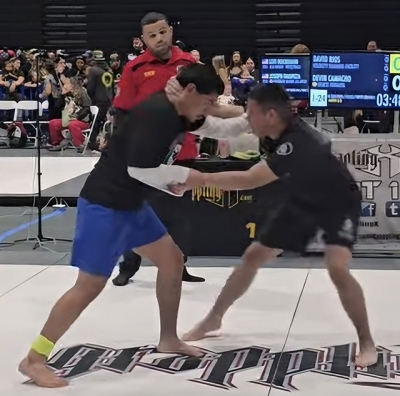 Above is David Rios of Velocity Jiu Jitsu against Devin Camacho. Photos credit Diana Camacho.