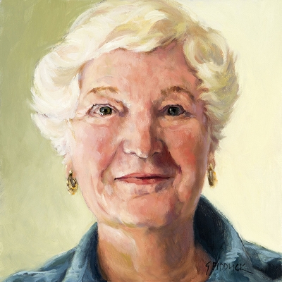 “Elizabeth” by Gail Pidduck, oil on board, 12” x 12”, Collection of the artist 