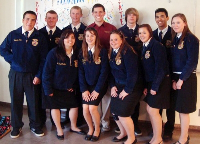 FFA members at State Leadership Conference with alumni Ben Aguirre, '07.