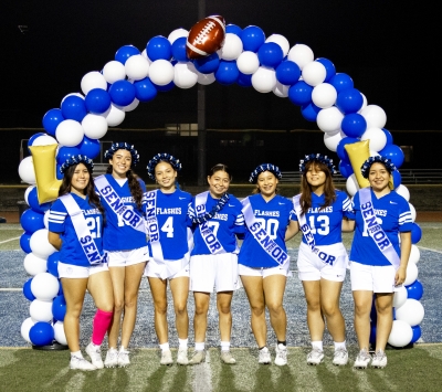Pictured above is Fillmore’s first Girls Flag Football team Seniors who were recognized at their last home game of the season. Photo credit Crystal Gurrola