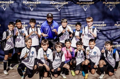 On Saturday & Sunday, March 1-2, Fillmore’s California United FC teams competed at the highly competitive Playmakers Sports Winter Fest Tournament in Santa Clarita. Pictured above is California United FC 2016 Blue Boys. Top Row: Assist Coach Javier Alcaraz, Head Coach Miguel Martinez, and Assistant Coach Josue Garcia. Bottom Row: Fabian Cabrera, Rex Masterson, Gera Alvarado, Andres Martinez, Neymar Alcaraz, JJ Garcia, Goalie Kevin Ponce, Adrien Marrufo, Roman Garibay, and Cruz Muñoz. Photo credit CUFC publicity Erika Arana. 