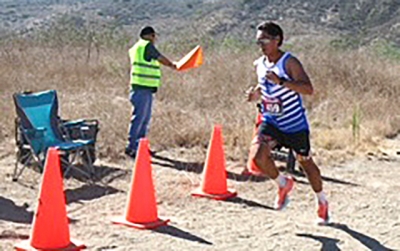 Pictured is FHS Sophomore Luis Perez, who finished 10th in the Scary Dairy Community Race with a time of 18:59.7.