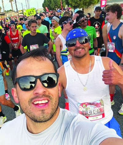 On Sunday, December 8, 2024, local runners Martin Arredondo and Fabian Ochoa competed in the “Santa to the Sea Half Marathon” in Oxnard, finishing 42nd and 27th with plans to run in the 129th Boston Marathon. Photo credit Martin Arredondo.