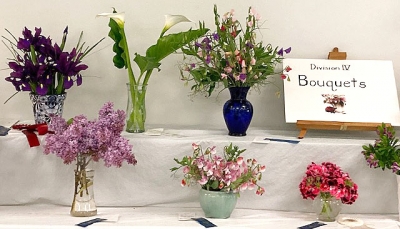 Don’t miss out on the Fillmore Flower Show, April 26th and 27th, at the Fillmore Active Adult Center. Above is a bouquet arrangement from a previous flower show. Photo credit Jan Lee.