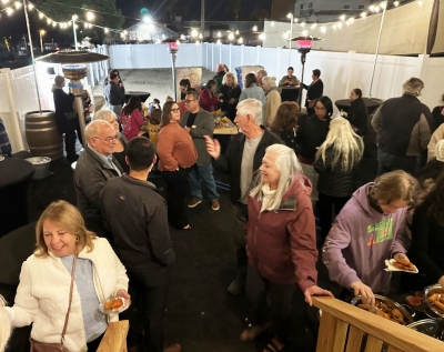 Above are visitors to the Meet & Greet enjoying refreshments in the backyard of the Tender Life home. Included in the crowd were Fillmore Mayor Carrie Broggie, newly-elected Councilman Gary Cushing, and Tender Life Board of Director members Tim and Amy Gurrola. Photo credit Gazette Staff.