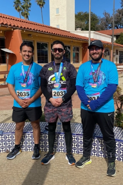 Pictured above are Fillmore High School graduates and FHS runners, the Chavez brothers. Pictured are (l-r) John Chavez, Vincent Chavez, and Anthony Chavez, who competed in the Ventura Marathon and the Half-Marathon this past weekend. Photos courtesy of the participants.