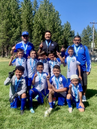 Fillmore’s California United FC 2016 Boys Team: Top row (l-r): Coaches Josue Garcia, Miguel Martinez, Javier Alcaraz. Middle row (l-r) JJ Garcia, Roman Garibay, Noah Lira, Rex Masterson, Mycah Castro. Bottom row (l-r:) Kevin Ponce, Andres Martinez, Gera Alvarado, and Neymar Alcaraz. Photo credit CUFC.