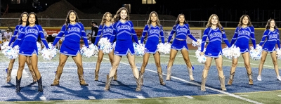 Above are the Fillmore Flashes High School Cheerleaders during their halftime performance in Friday night’s CIF Playoff game. Photo credit Crystal Gurrola.