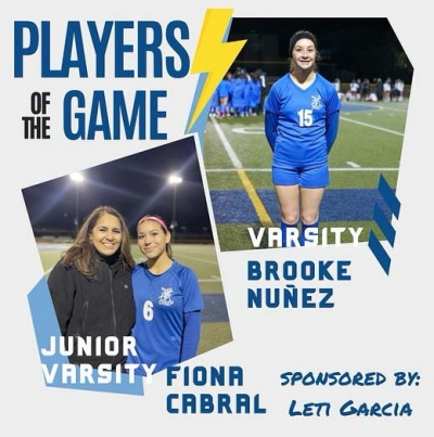 Pictured left is Flashes Varsity’s player of the game Brooke Nunez and JV’s player of the game Fiona Cabral against Carpinteria. Right is Varsity’s player of the game Marlene Gonzalez and JV’s Jozlyn Alvarez against Hueneme. Photos courtesy https://www.facebook.com/fillmoreladyflashes. 