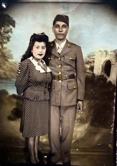 Pictured above are Guadalupe (Lupe) and Esquipula (Pula) Dominguez. Inset, Georgia Cardona holding the author of the story, her great-grand daughter, Christine. Photo courtesy Fillmore Historical Museum. 