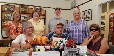 (Standing l-r) Sue Bolton, Kathy Briggs, Dennis Beeghly, Lynne Edmonds (seated l-r) Co-Authors  Becky and Ernie Morales and Evie Ybarra.
