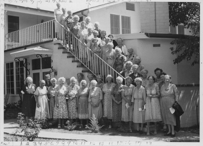 First Grey Gables Residents - Residents of Grey Gables were committed to Dr. Andrus’s vision of the older years as a time of growth and service to others. Photo courtesy of Archives of The Gables of Ojai.