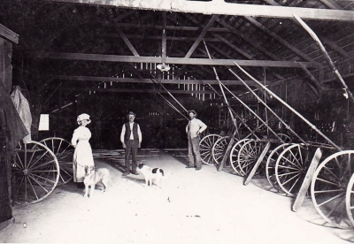 Interior of Moore’s Stables owned by Billy Moore along with all his rigs available for rental. 