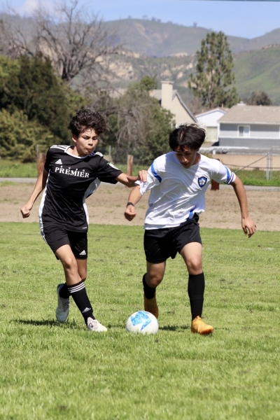 On March 9, Fillmore’s California United FC kicked-off the 2024 Spring Season. Above is Tixoc Diaz with the 2010 California United Boys Team, running away with goal number 2.  Photo credit Erika Arana.