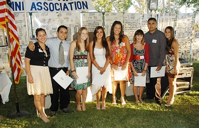 2008 Scholarship Recipients: Laura Orozco, Julio Cesar Chavez, Ashley Grande, Christina Amezcua, Briana Rojo, Angelica Serna, Luis Munoz, Kassaundra Sandoval. For more photos, visit http://www.fillmorehighalumni.com/alumnidinner