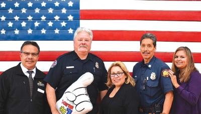 2016 Paramedic of the Year Robert Scott. (l-r) Martin Guerrero, Robert Scott, Irma Magana, Al Huerta & Ari Larson.