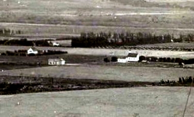 View of Bardsdale with the German Evangelical places for the people. Church in the distance.