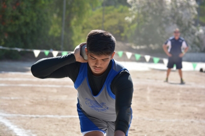 Edgar Vigil received 2nd place with a throw of 37-11.5 feet