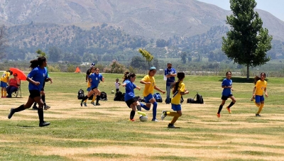 On Saturday, July 2nd, Leading the offense, Karissa Terrazas makes a move around an Oxnard Wave defender.