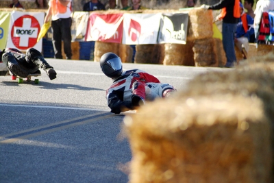 Conaway leading another racer out of Crash Corner