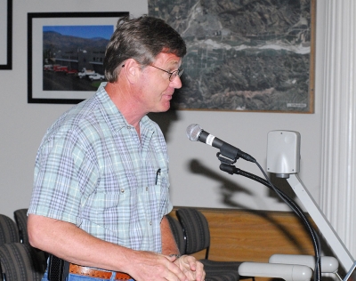 Bill Burnett spoke to council concerning proposed business park.