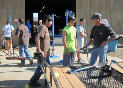 Mr. Ricards and FFA members getting ready for the fair.
