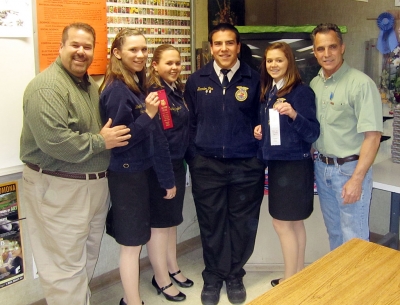 FFA members with South Coast Regional Advisor Mr. Greg Beard and Mr. Ricards at the Ventura Sectional Competition.