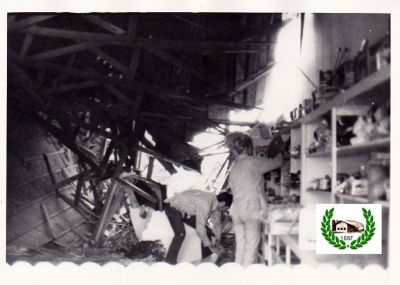 Interior earthquake damage to Shirley's on Central Avenue in February 1971 after the Sylamr Quake.