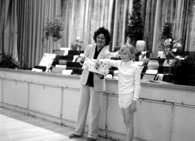 Joanne King & Laurie Hopkins in 1986.