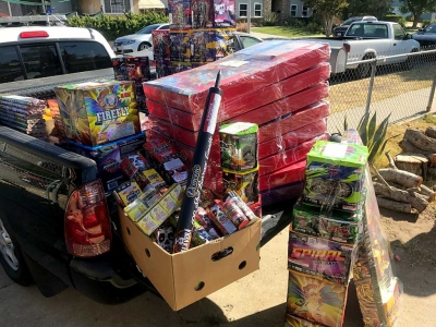 600 lbs of illegal fireworks were confiscated from a seizure that occurred Wednesday, June 28th. 