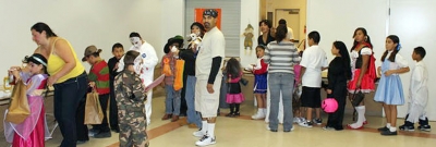 The Piru Community Center, during serving of food.