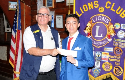 (right) 83rd Lions Club Speaker Contest winner was Anthony Campos.