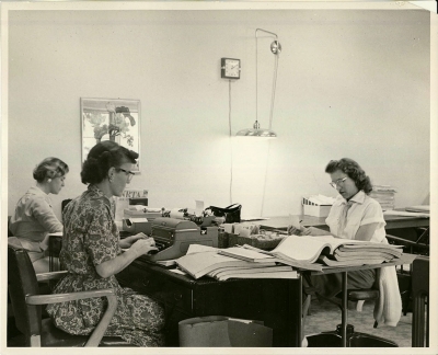OFFICE NRTA-AARP: In 1960, Dr Andrus constructed a new office building across from Grey Gables on Montgomery Street. It operated 24 hours a day with over 200 employees making NRTA-AARP Ojai’s largest employer at the time.
Courtesy of: The Gables of Ojai Archives